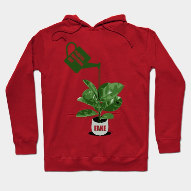 Green plastic watering can For a fake Chinese rubber plant. - Original illustration by FOGS Hoodie by FOGSJ
